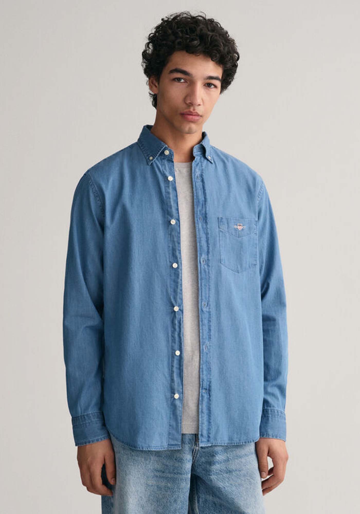 Gant GANT Πουκάμισο της σειράς Denim - 3000400 980 Semi Light Blue