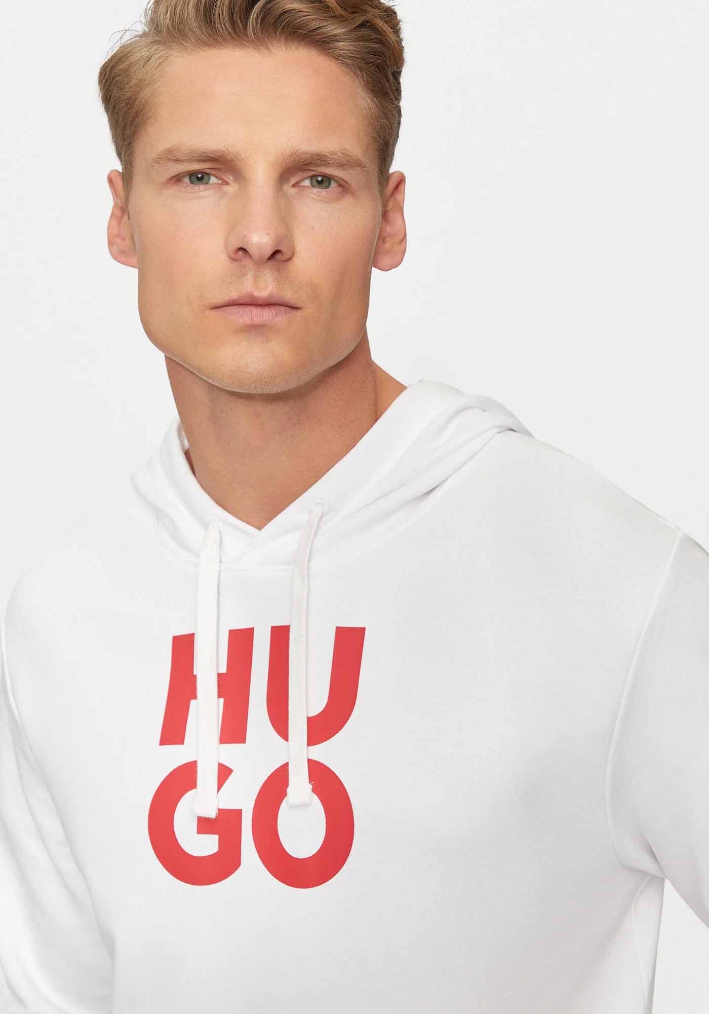 HUGO Hoodie της σειράς Daltorreson - 50523848 100 White φωτογραφία