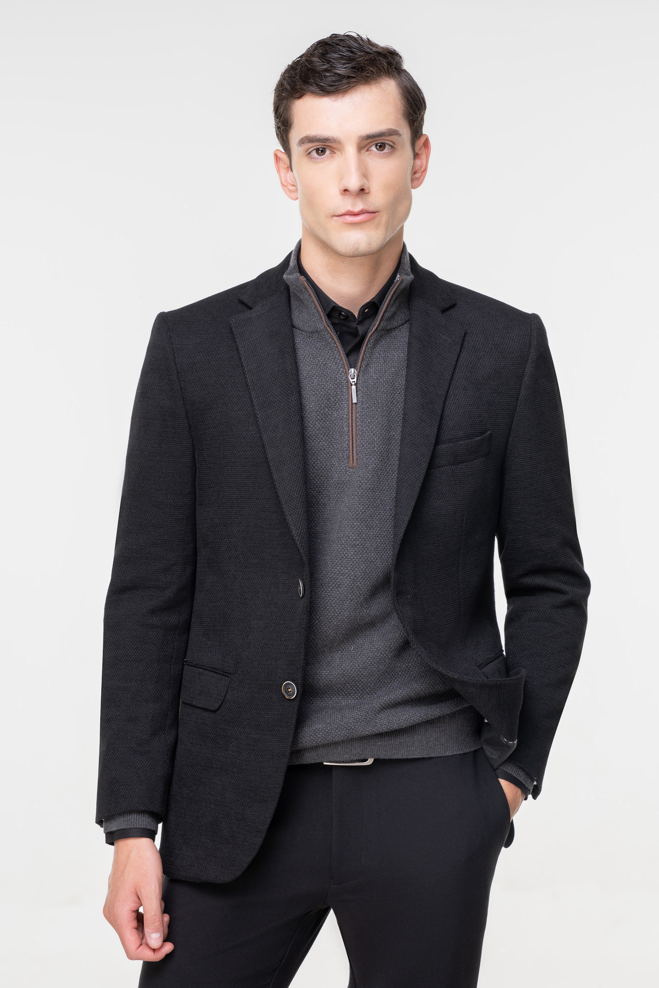 Fragosto Fragosto Σακάκι Blazer της σειράς Ontario - FRB23 8609 7 Black