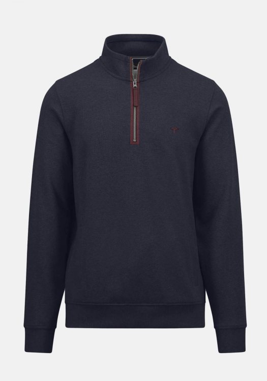 Fynch Hatton Pullover της σειράς Zip Troyer - 1409 1730 685 Navy