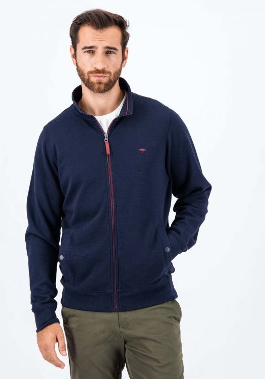 Fynch Hatton Ζακέτα της σειράς Cardigan Zip - 1409 1731 685 Navy