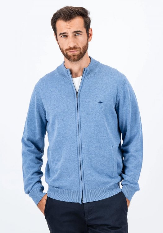 Fynch Hatton Ζακέτα της σειράς Cardigan Zip - 1414 212 625 Cloud Blue