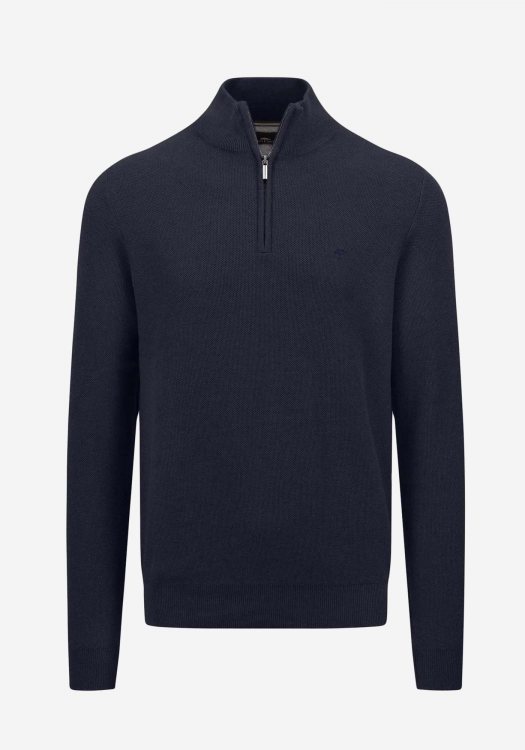 Fynch Hatton Pullover της σειράς Zip Troyer - 1414 222 690 Navy