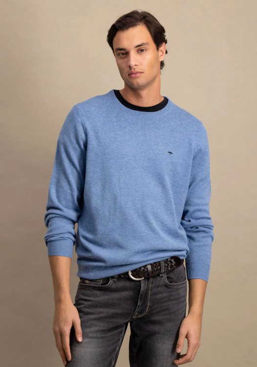 Fynch Hatton Πλεκτή μπλούζα της σειράς Merino cashmere - 1414 800 625 Cloud Blue