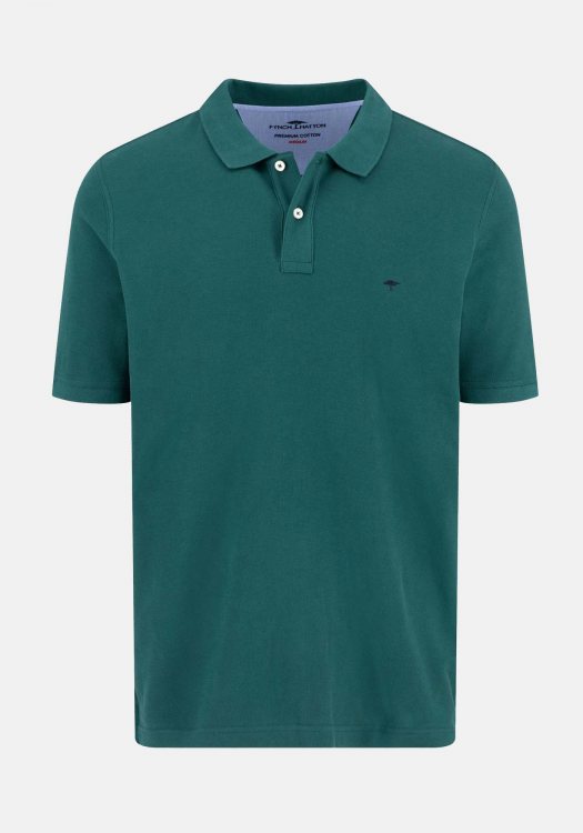 Fynch Hatton Polo Μπλούζα της σειράς Supima Cotton - 1513 1700 727 Pine Green