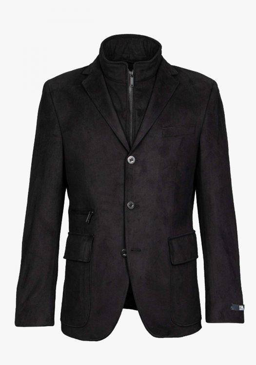 Karl Lagerfeld Suede Jacket της σειράς Street - 155382 544036 990 Black