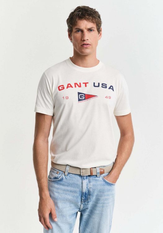 GANT Μπλούζα της σειράς Graphic - 2003299 130 Cream