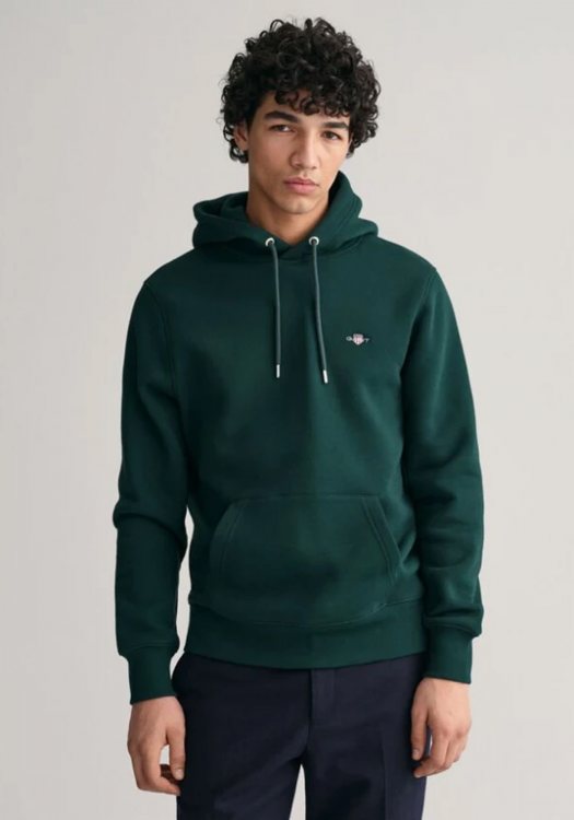 GANT Hoodie  της σειράς Shield - 2007058 374 Tartan Green