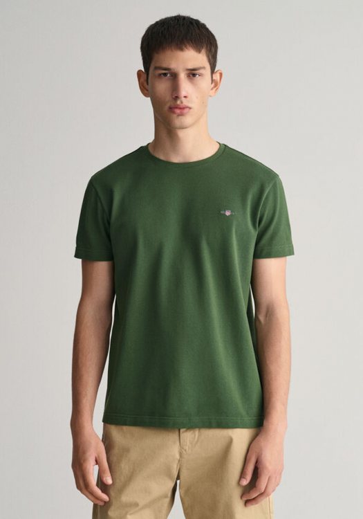 GANT Κοντομάνικη Μπλούζα της σειράς Piqué - 2013033 313 Pine Green