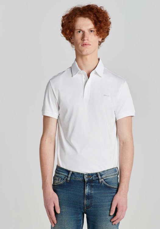 GANT Polo Μπλούζα της σειράς Mercerize - 2013034 110 White