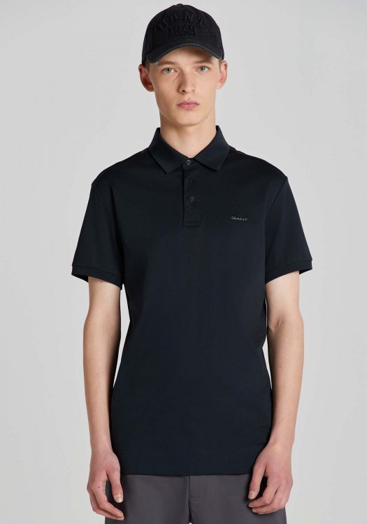 GANT Polo Μπλούζα της σειράς Mercerize - 2013034 005 Black