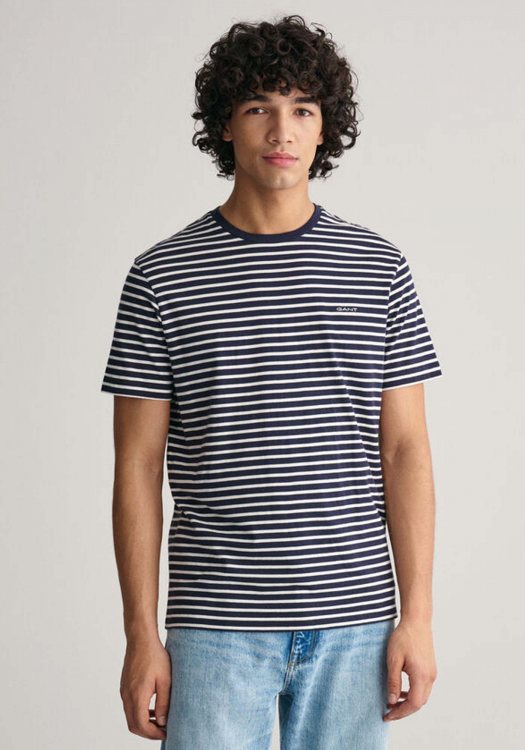 GANT Μπλούζα της σειράς Stripe - 2013037 433 Evening Blue