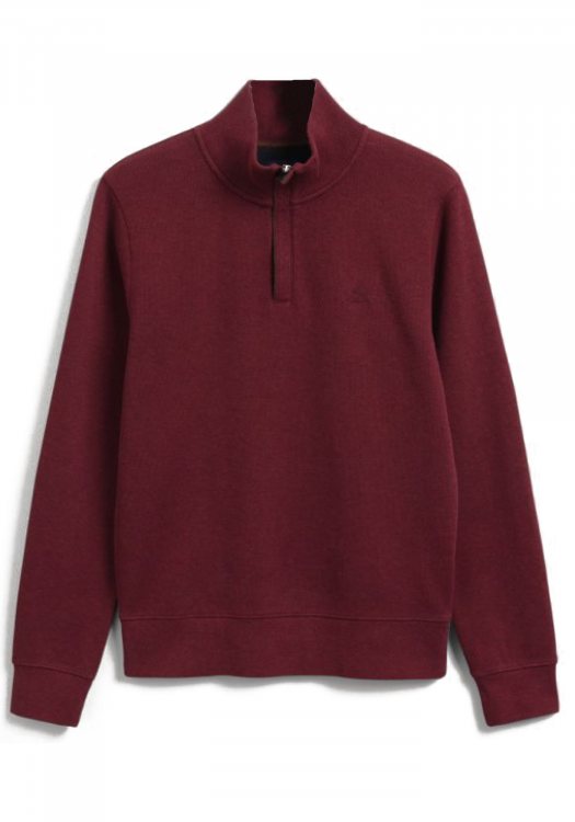 Gant Half-Zip της σειράς Sacker Rib - 2028018 685 Burgundy Mel