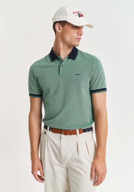 GANT Piqué Polo Μπλούζα της σειράς Oxford Pique - 2057029 322 Deep Green