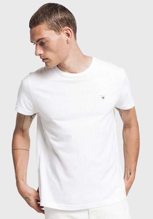 GANT Κοντομάνικη Μπλούζα της σειράς Original - 234100 110 White 