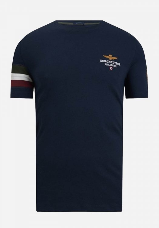 Aeronautica Militare Μπλούζα της σειράς Tricolor - TS2230 08347 Navy