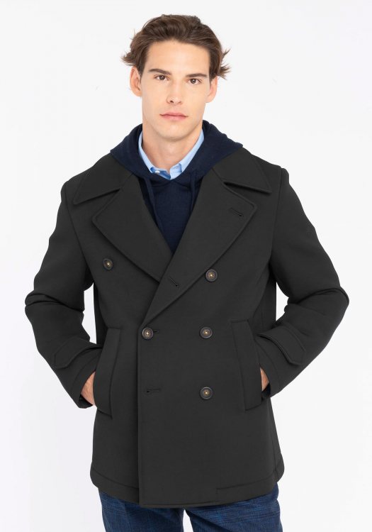 Manuel Ritz Σταυρωτό Παλτό της σειράς Peacoat - 3732H8428C 243921 001 Black