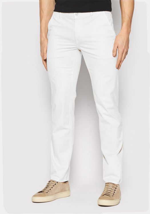 BOSS Υφασμάτινο Παντελόνι της σειράς Schino Slim D - 50470813 100 White