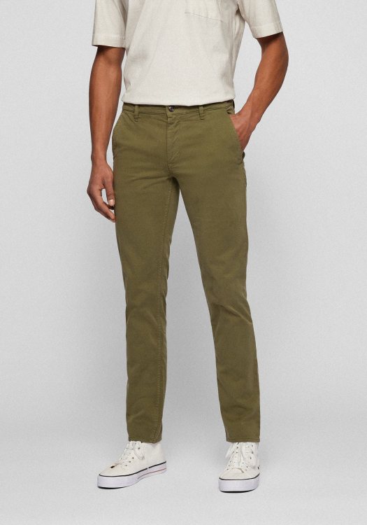 BOSS Υφασμάτινο Παντελόνι της σειράς Schino Slim D - 50470813 308 Dark Green