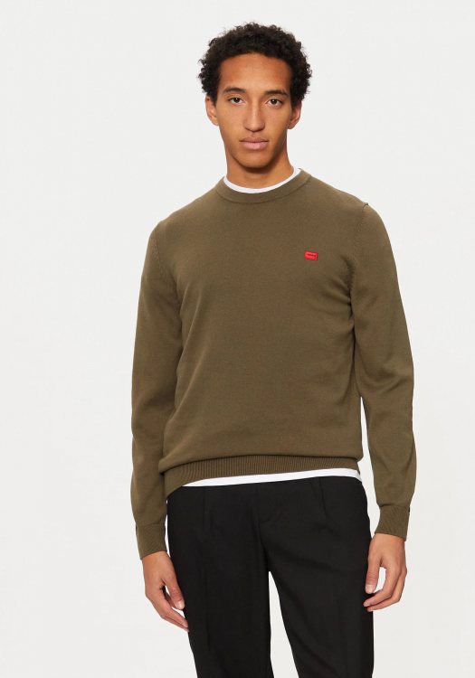 HUGO Pullover της σειράς San Cassius - 50475083 257 Khaki