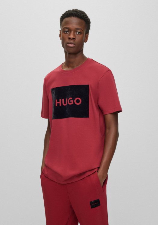 HUGO Κοντομάνικη T-shirt της σειράς Dulive - 50501004 604 Dark Red