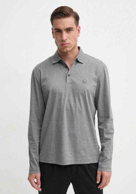 BOSS Μακρυμάνικη Polo της σειράς C Paley - 50523917 030 Medium Grey 