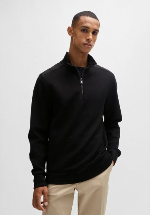 BOSS Half Zip Jumper της σειράς Sidney - 50524999 001 Black