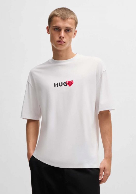 HUGO Κοντομάνικη T-shirt της σειράς Dewdam - 50530557 100 White