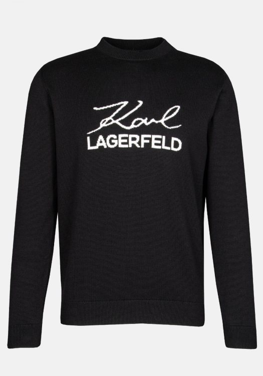 Karl Lagerfeld Πλεκτή Μπλούζα της σειράς Crewneck - 655022 542303 990 Black