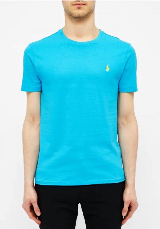 Polo Ralph Lauren T Shirt σε Custom Slim γραμμή - 710680785 135 Blue 