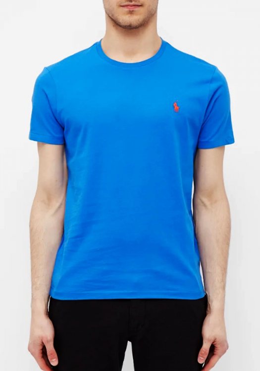 Polo Ralph Lauren T Shirt σε Custom Slim γραμμή - 710680785 142 Blue