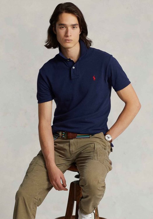 Polo Ralph Lauren Polo Μπλούζα της σειράς Iconic - 710782592 008 Navy/Red