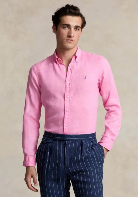 Polo Ralph Lauren Πουκάμισο της σειράς Linen - 710794141 022 Harbor Pink