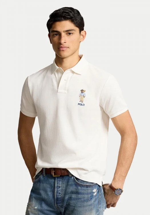 Polo Ralph Lauren Basic Polo Μπλούζα της σειράς Bear - 710853312 026 Ecrou