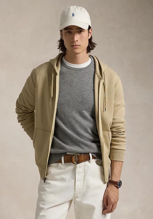 Polo Ralph Lauren Ζακέτα με κουκούλα της σειράς Double-Knit - 710881517 048 Classic Khaki