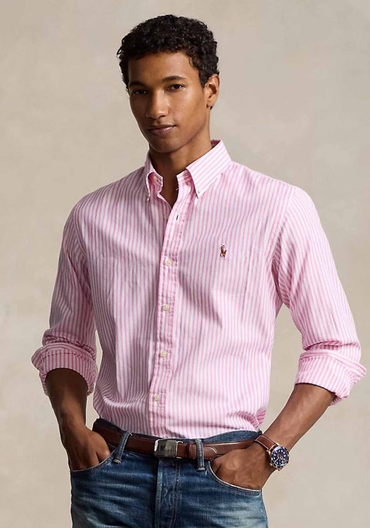 Polo Ralph Lauren Πουκάμισο της σειράς Oxford - 710886462 002 Pink/White