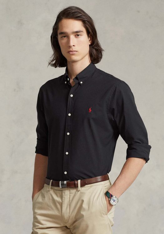 Polo Ralph Lauren Πουκάμισο της σειράς Poplin - 710928255 006 Black 