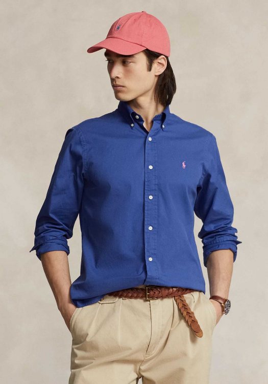 Polo Ralph Lauren Πουκάμισο της σειράς Garment-Dyed Twill - 710937994 001 Beach Royal