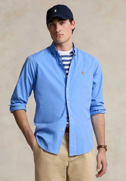 Polo Ralph Lauren Πουκάμισο της σειράς Garment-Dyed Twill - 710937994 007 Harbour Island Blue