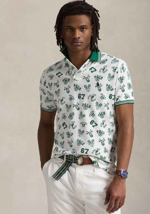 Polo Ralph Lauren Polo Μπλούζα της σειράς Mesh - 710963484 001 White Green