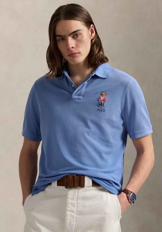 Polo Ralph Lauren Basic Polo Μπλούζα της σειράς Bear - 710969629 001 Blue Surf Club Jeep Bear