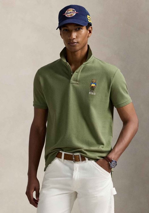 Polo Ralph Lauren Basic Polo Μπλούζα της σειράς Bear - 710969633 001 Tree Green Beach Shp