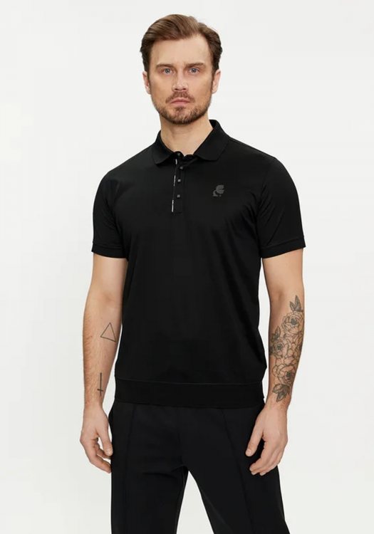 Karl Lagerfeld Polo Μπλούζα της σειράς Presssbutton - 745001 542200 990 Black