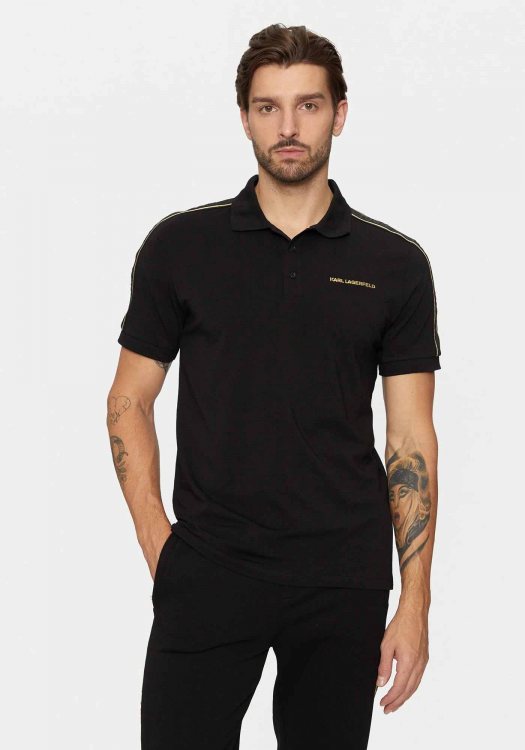 Karl Lagerfeld Polo Μπλούζα της σειράς Gold - 745461 551235 990 Black