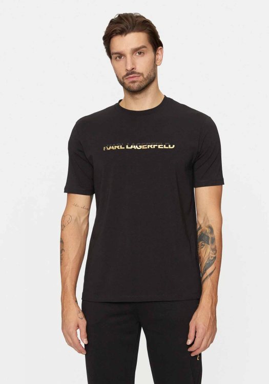 Karl Lagerfeld T Shirt της σειράς Crewneck - 755462 551235 990 Black