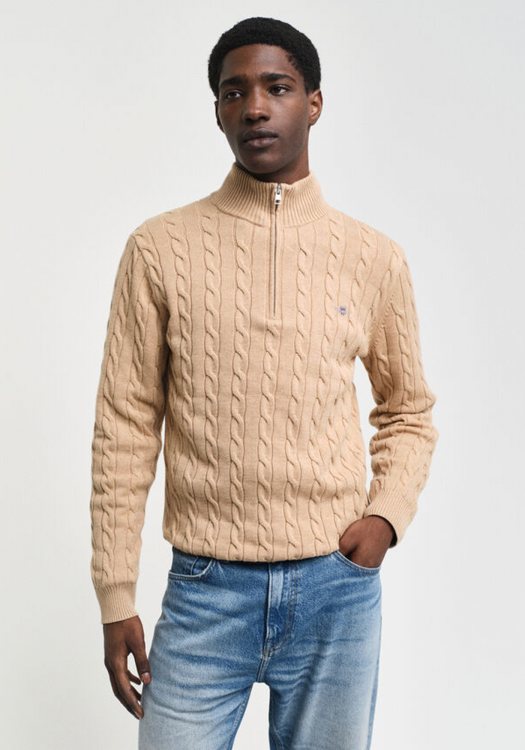 GANT Pullover της σειράς Cable - 8050603 296 Khaki Melange