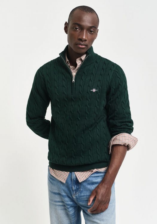 GANT Pullover της σειράς Cable - 8050603 374 Tartan Green