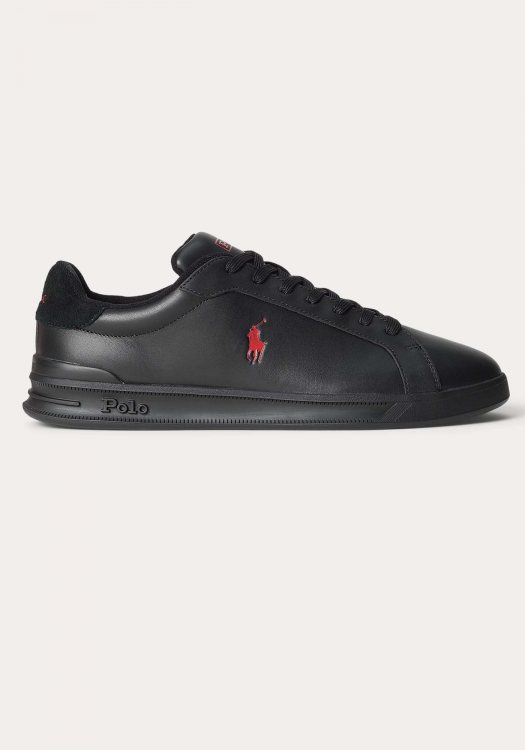 Polo Ralph Lauren Δερμάτινα Sneakers της σειράς Heritage Court II - 809900935 002 Black Red