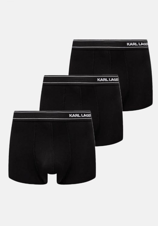 Karl Lagerfeld 3 Boxers της σειράς Logo Trunk - A1M47084 999 Black