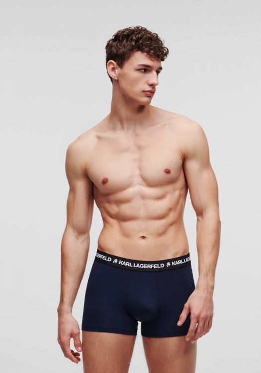 Karl Lagerfeld 3 Boxers της σειράς Logo Trunk - A1M47151 338 Navy